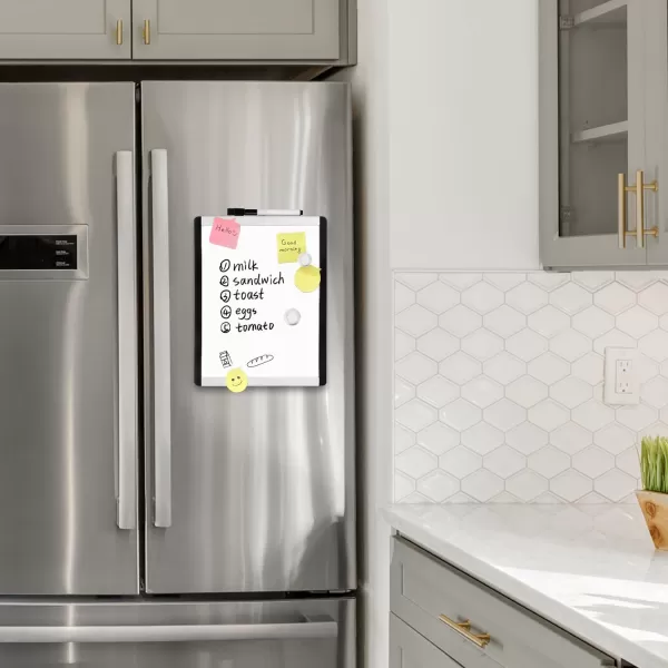 Amazon Basics Small Dry Erase Whiteboard Magnetic White Board with Marker and Magnets  11 x 14 Inches Aluminum Frame85x11 Plasticaluminum frame
