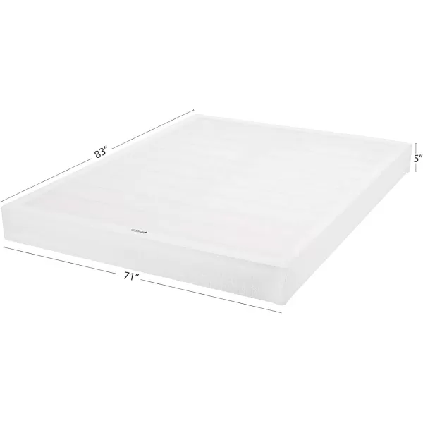 Amazon Basics Smart Box Spring Bed Base 5 Inch Mattress Foundation ToolFree Easy Assembly Twin WhiteCalifornia King