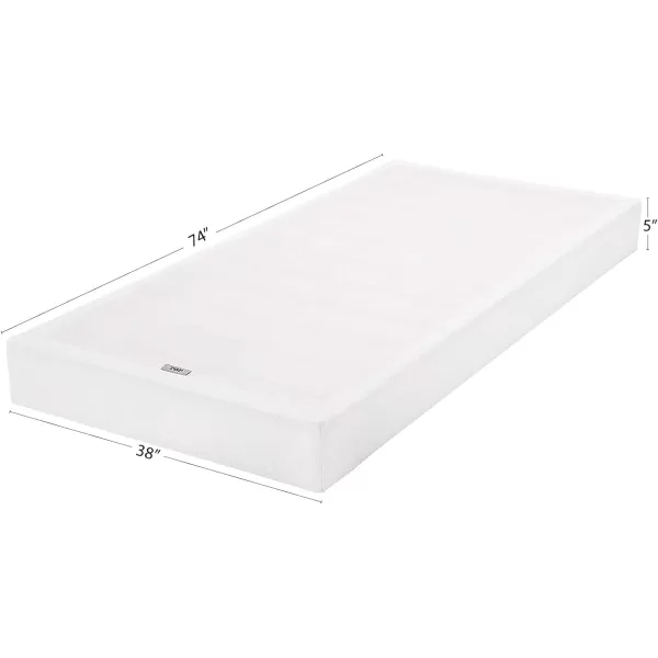 Amazon Basics Smart Box Spring Bed Base 5 Inch Mattress Foundation ToolFree Easy Assembly Twin WhiteTwin