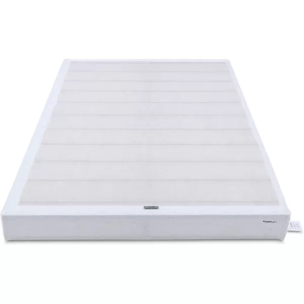 Amazon Basics Smart Box Spring Bed Base 9 Inch Mattress Foundation ToolFree Easy Assembly Queen WhiteKing