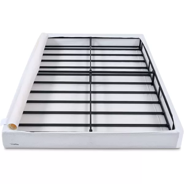 Amazon Basics Smart Box Spring Bed Base 9 Inch Mattress Foundation ToolFree Easy Assembly Queen WhiteKing