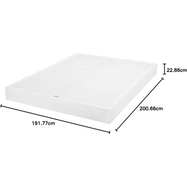 Amazon Basics Smart Box Spring Bed Base 9 Inch Mattress Foundation ToolFree Easy Assembly Queen WhiteKing