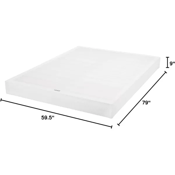 Amazon Basics Smart Box Spring Bed Base 9 Inch Mattress Foundation ToolFree Easy Assembly Queen WhiteQueen