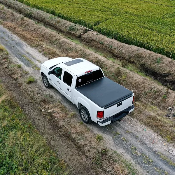 Amazon Basics Soft Roll Up Tonneau Cover for 20142019 Chevy Silverado GMC Sierra 1500 20152018 Silverado Sierra 2500 3500 HD Fleetside Bed Length 65Bed Length 58