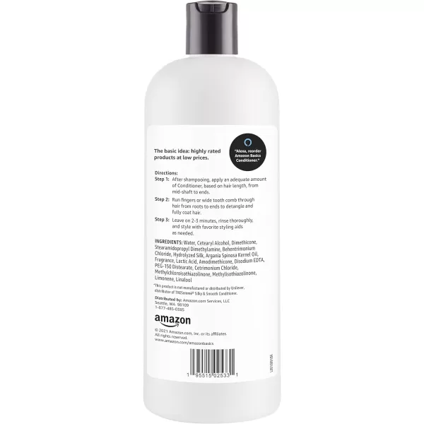 Amazon Basics Soft amp Sleek Conditioner for Dry or Damaged Hair 28 Fluid Ounce2800 Fl Oz Pack of 4