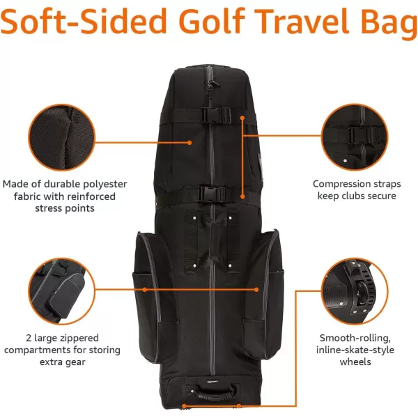 Amazon Basics SoftSided Golf Travel BagBlack