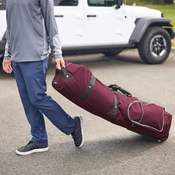 Amazon Basics SoftSided Golf Travel BagMaroon