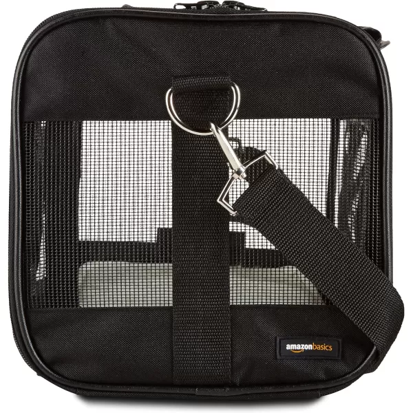 Amazon Basics SoftSided Mesh Pet Travel Carrier for Cat Dog Large Black165L x 94W x 98H Without Wheels