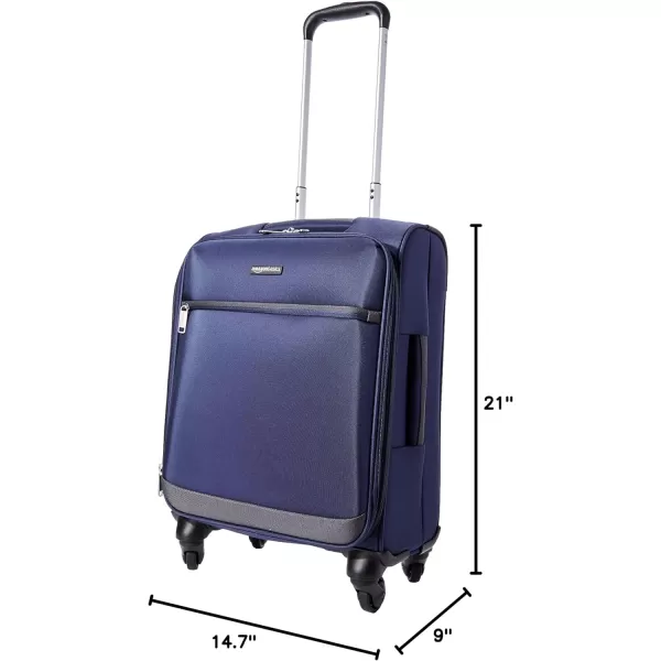 Amazon Basics Softside Spinner Suitcases1piece Set Navy Blue