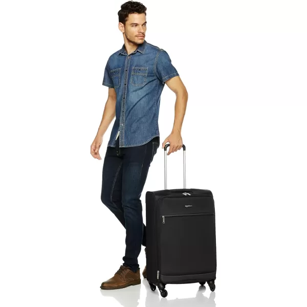 Amazon Basics Softside Spinner Suitcases3piece Set Black