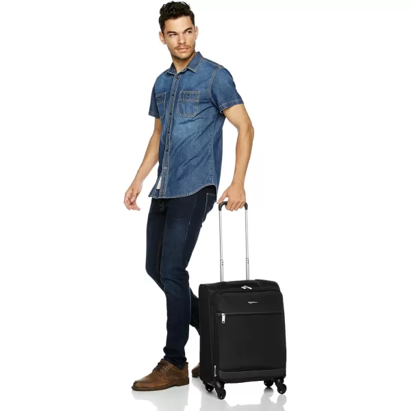 Amazon Basics Softside Spinner Suitcases3piece Set Black