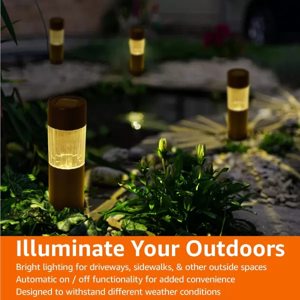 Amazon Basics Solar Outdoor Lights LED lights for Garden Pathway Patio Black 185 in x 185 in x 981 in 12PackBlack 12Pack