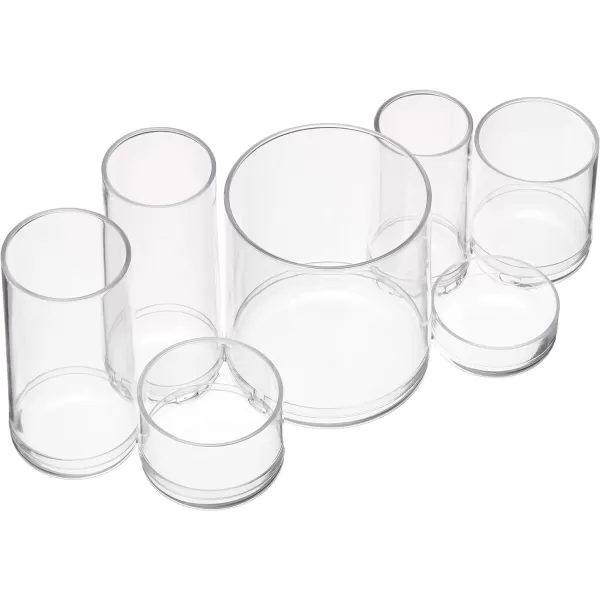 Amazon Basics Square Acrylic Cosmetic Makeup Organizer Storage MediumLarge Round