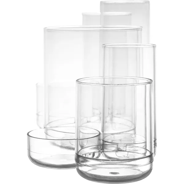 Amazon Basics Square Acrylic Cosmetic Makeup Organizer Storage MediumLarge Round