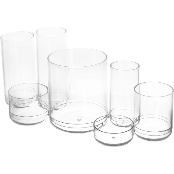 Amazon Basics Square Acrylic Cosmetic Makeup Organizer Storage MediumLarge Round