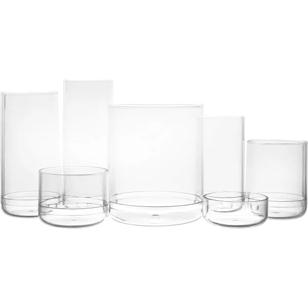 Amazon Basics Square Acrylic Cosmetic Makeup Organizer Storage MediumLarge Round