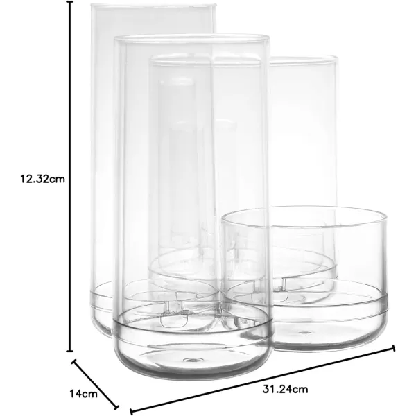Amazon Basics Square Acrylic Cosmetic Makeup Organizer Storage MediumLarge Round