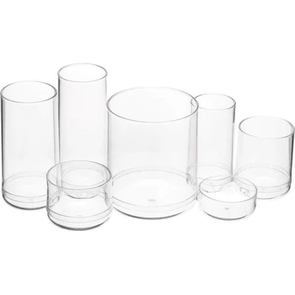 Amazon Basics Square Acrylic Cosmetic Makeup Organizer Storage MediumLarge Round