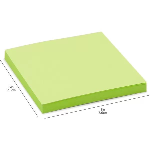 Amazon Basics Square Sticky Notes 3 x 3Inch Assorted Colors 12Pack12 pack