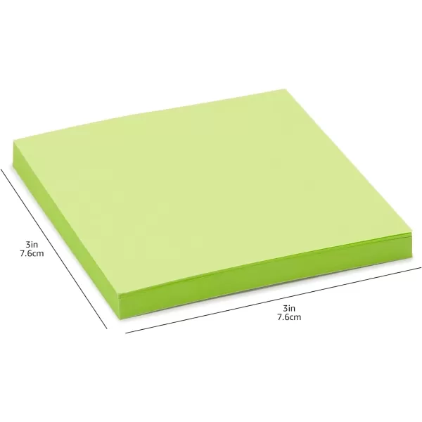 Amazon Basics Square Sticky Notes 3 x 3Inch Assorted Colors 12Pack24 pack