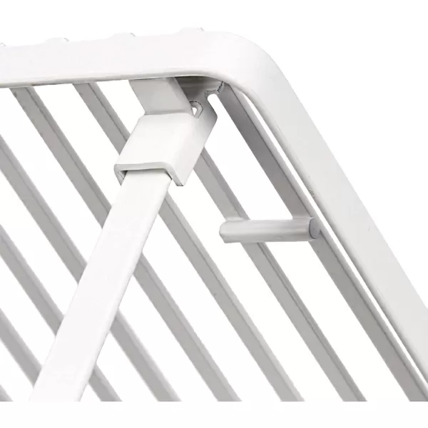 Amazon Basics Stackable Metal Kitchen Storage Shelves Set of 2  White 125 L x 8 D x 45 HAmazon Basics Stackable Metal Kitchen Storage Shelves Set of 2  White 125 L x 8 D x 45 H