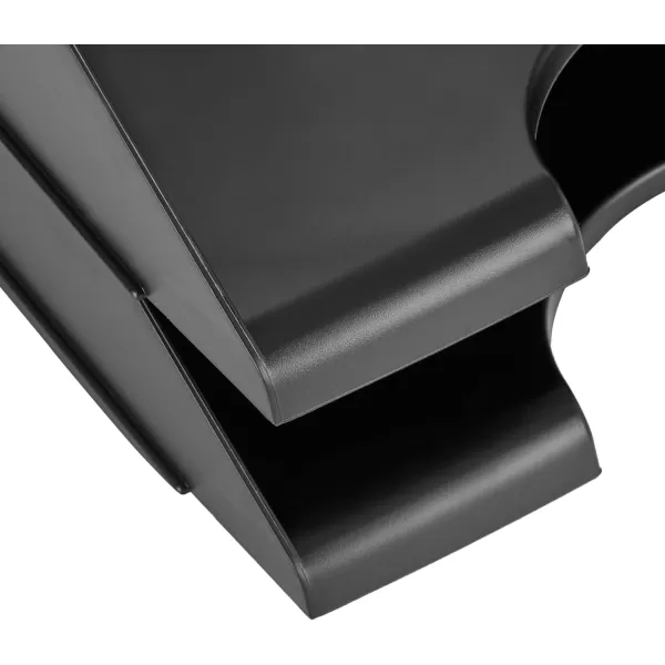 Amazon Basics Stackable Office Letter Organizer Desk Tray  Pack of 2 Blackletter tray