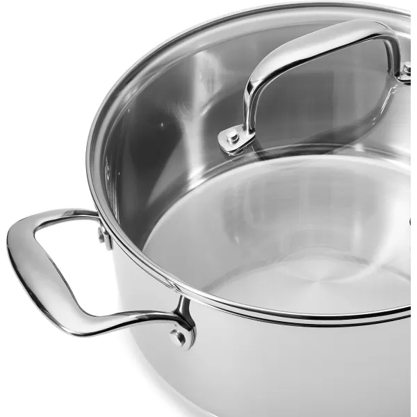 Amazon Basics Stainless Steel Dutch Oven with Lid 5Quart5Quart