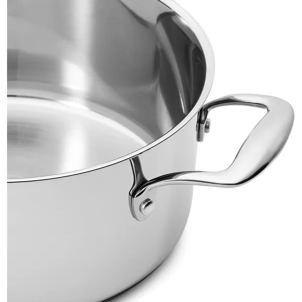 Amazon Basics Stainless Steel Dutch Oven with Lid 5Quart5Quart