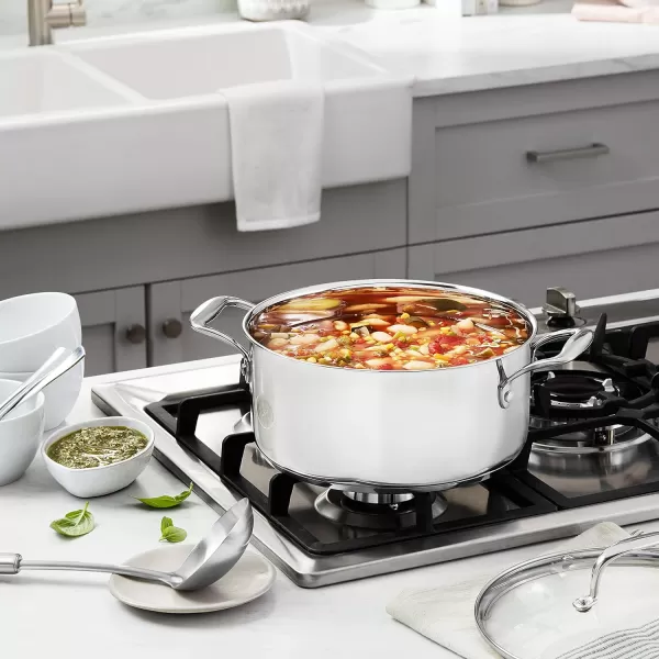 Amazon Basics Stainless Steel Dutch Oven with Lid 5Quart5Quart