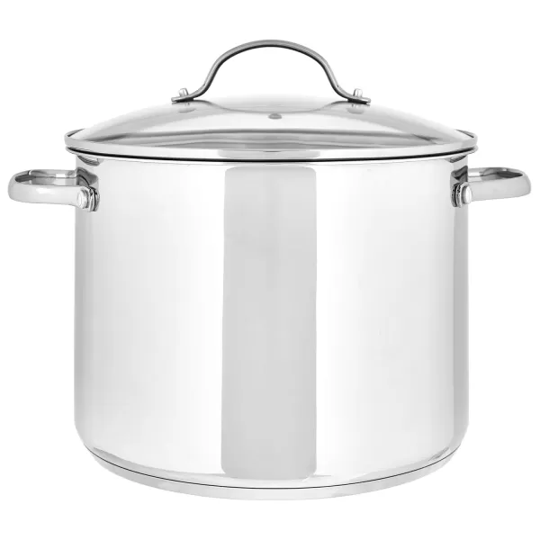 Amazon Basics Stainless Steel Stock Pot with Lid 8Quart SilverAmazon Basics Stainless Steel Stock Pot with Lid 8Quart Silver