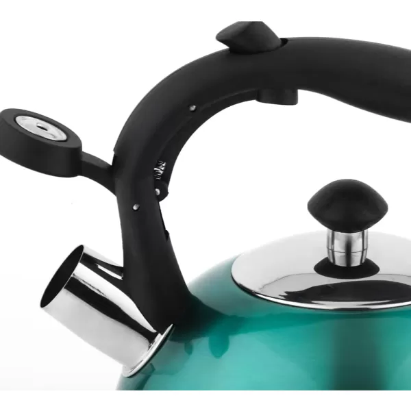 Amazon Basics Stainless Steel Tea Kettle 24Quart Teal24Quart