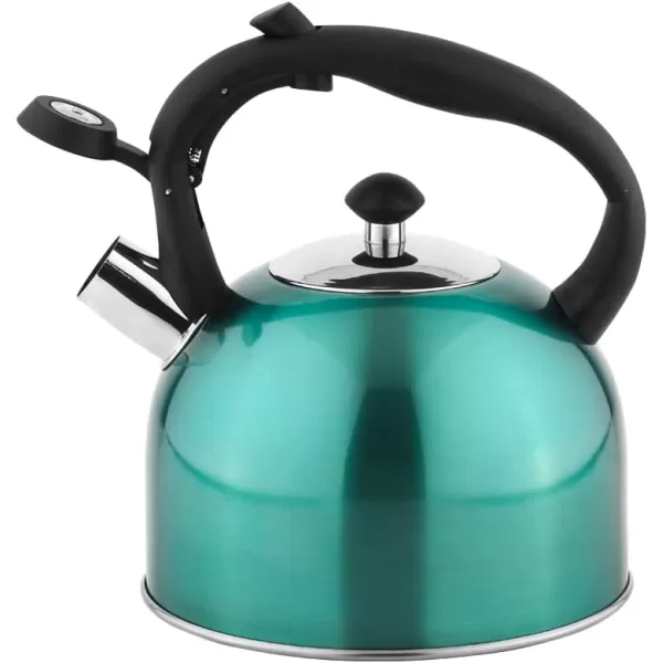 Amazon Basics Stainless Steel Tea Kettle 24Quart Teal24Quart