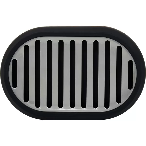 Amazon Basics Stainless Steel Trash Waste Can with Lid WhiteBlack Soap Dish