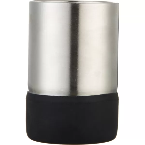 Amazon Basics Stainless Steel Trash Waste Can with Lid WhiteBlack Tumbler