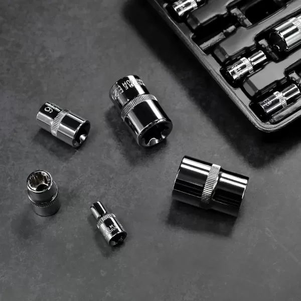 Amazon Basics Star Socket Set 14 38 12  14Piece14Inch Drive 14Piece