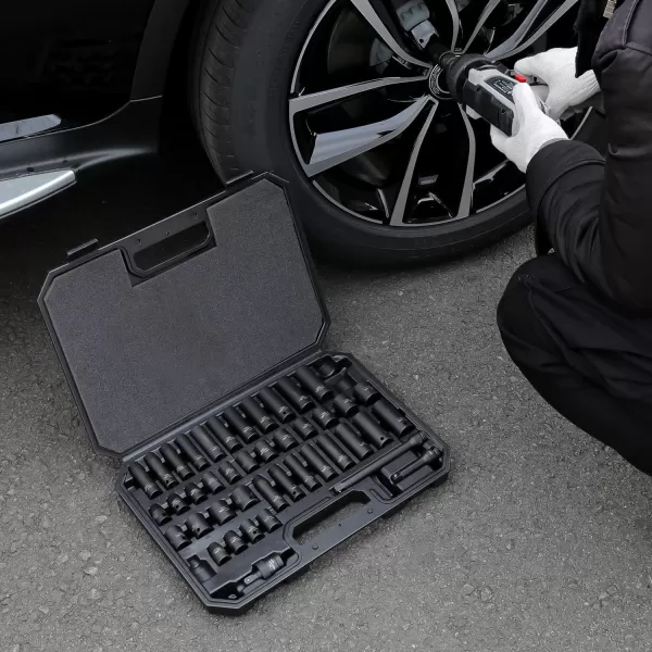 Amazon Basics Star Socket Set 14 38 12  14Piece38Inch Drive 44Piece