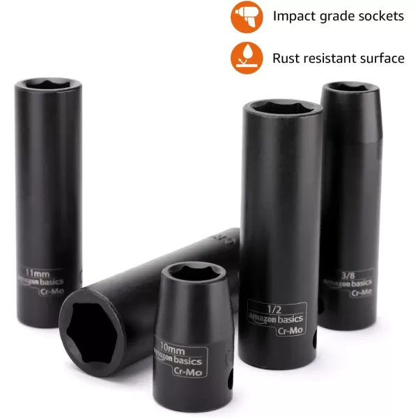 Amazon Basics Star Socket Set 14 38 12  14Piece38Inch Drive 44Piece