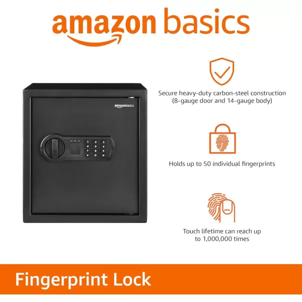 Amazon Basics Steel Home Security Electronic Safe with Programmable Keypad Lock Secure Documents Jewelry Valuables 12 Cubic Feet Black 13W x 13D x 142H12 Cubic Feet Keypad Lock