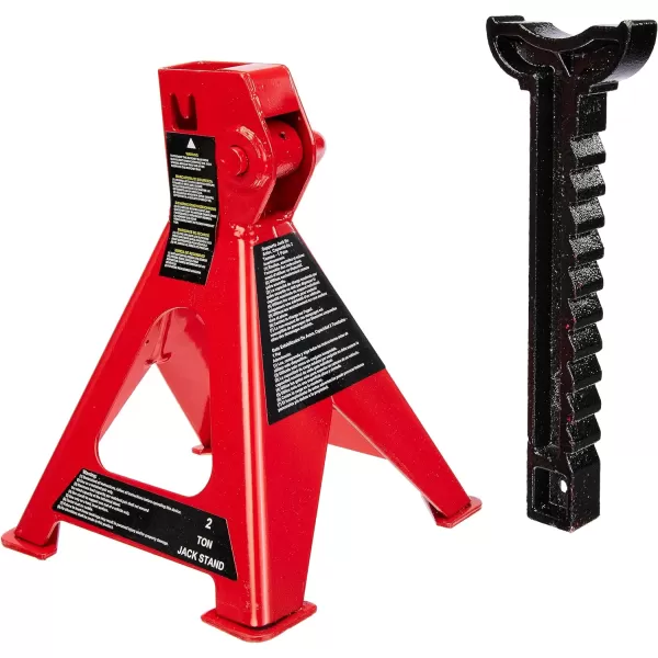 Amazon Basics Steel Jack Auto Stands 2 Ton Capacity RedBlack2 Ton Capacity