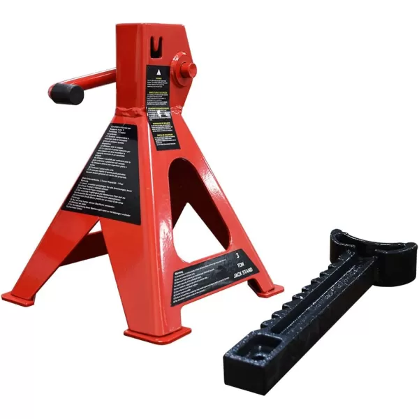 Amazon Basics Steel Jack Auto Stands 3 Ton Capacity 1 Pair Black and Red3 Ton Capacity