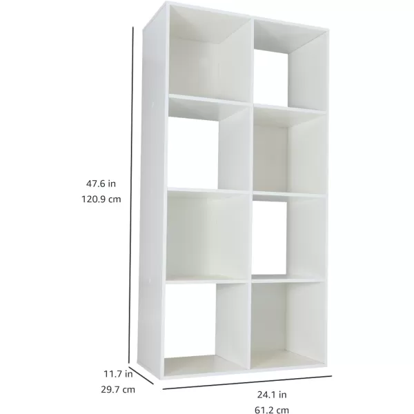 Amazon Basics Storage Cube Shelf Organizer 9Cube WhiteWhite 8 Cubes