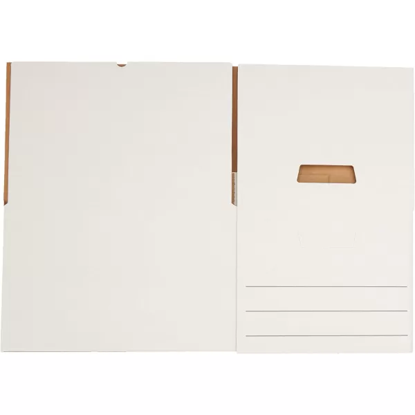 Amazon Basics Storage and Filing Boxes With Lid and Handles LegalLetter Size Basic Duty Pack of 20 White 162 L x 125 W x 105 H12Pack Heavy Duty