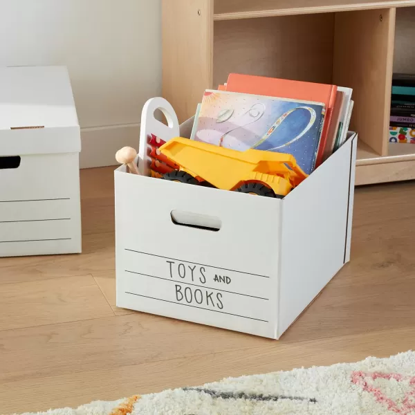 Amazon Basics Storage and Filing Boxes With Lid and Handles LegalLetter Size Basic Duty Pack of 20 White 162 L x 125 W x 105 H20Pack Basic Duty