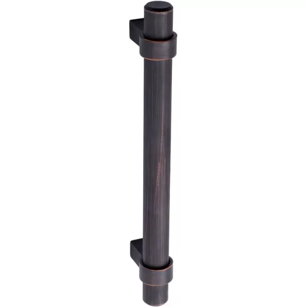 Amazon Basics Straight Bar Cabinet Handle 663inch Length 5inch Hole Center Flat Black 10PackOil Rubbed Bronze Standard Packaging