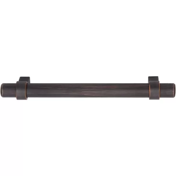 Amazon Basics Straight Bar Cabinet Handle 663inch Length 5inch Hole Center Flat Black 10PackOil Rubbed Bronze Standard Packaging