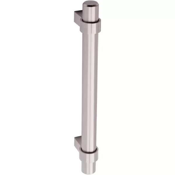 Amazon Basics Straight Bar Cabinet Handle 663inch Length 5inch Hole Center Flat Black 10PackSatin Nickel Standard Packaging
