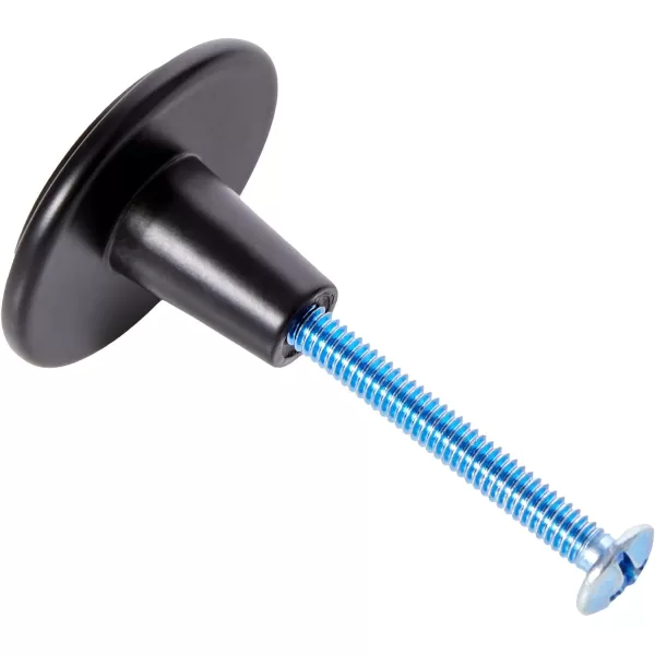 Amazon Basics Straight Top Ring Cabinet Knob 125inch Diameter Oil Rubbed Bronze 25PackFlat Black 10 Pack