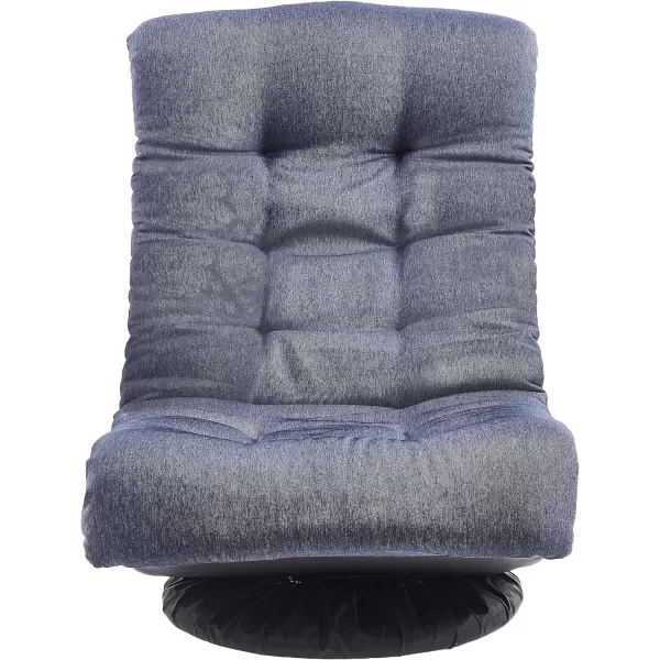 Amazon Basics Swivel Foam Lounge Chair  with Headrest Adjustable Denim Blue 263D x 235W x 137H inBlue Chair with headrest