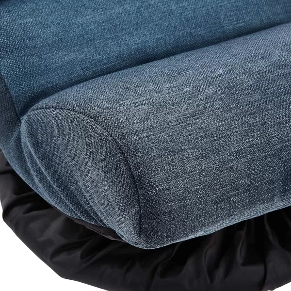 Amazon Basics Swivel Foam Lounge Chair  with Headrest Adjustable Denim Blue 263D x 235W x 137H inBlue White Grey Compact chair