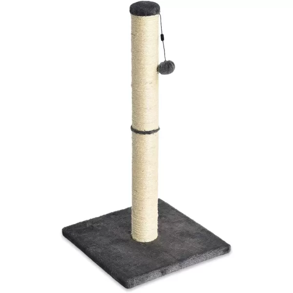Amazon Basics Tall Cat Scratching Post with Jute Fiber and Brown Carpet Large 1575 L x 1575 W x 3543 HGrey Scratching Post